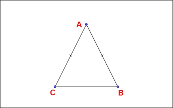 Định nghĩa và lý thuyết của tam giác ABC cân tại A